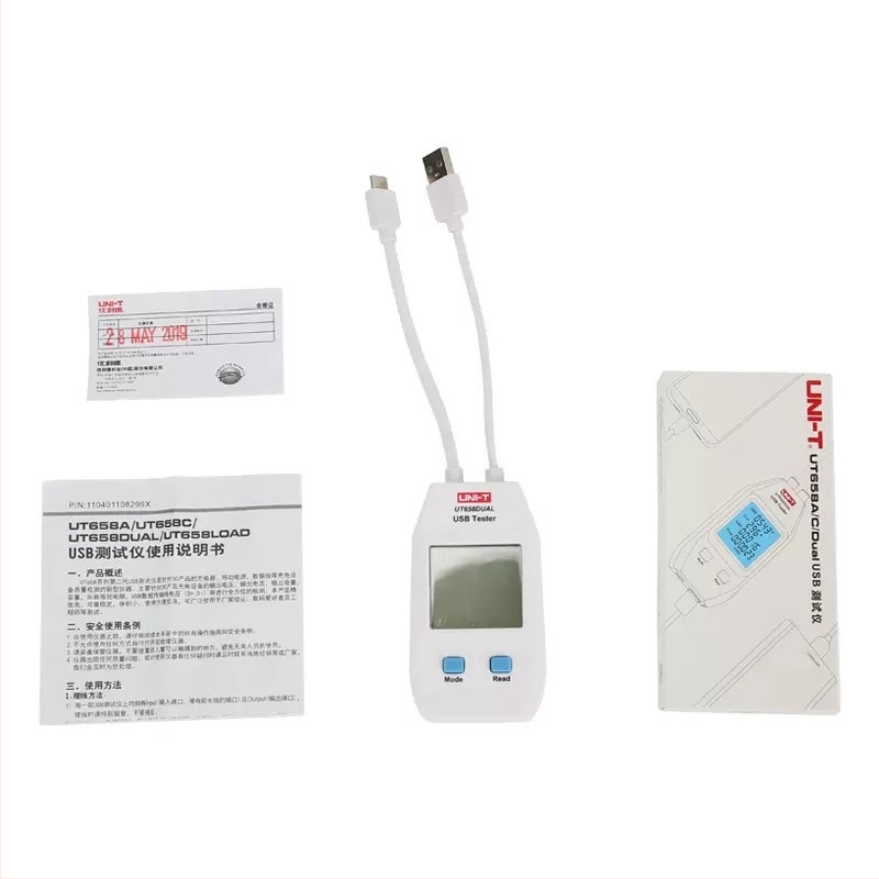 UNI-T UT658Dual Μετρητής ρεύματος, τάσης και ισχύος για κινητό εξοπλισμό φόρτισης