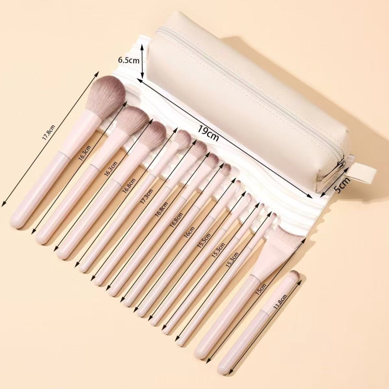 Tao Yao sminkecset készlet — szemhéj ecset, pirosító ecset, orr kontúr ecset, korrektor ecset, alapozó ecset, púder ecset és highlighter ecset (10 darab, puha műszálas sörték)