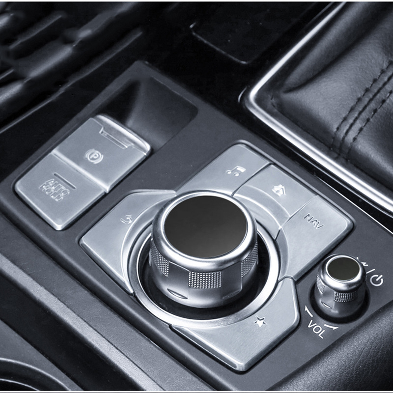 Aluminijska naljepnica za elektroničku ručnu kočnicu i gumbe multimedije Mazda 3 / CX-4 / CX-5, lijeva i desna, prilagodljivo