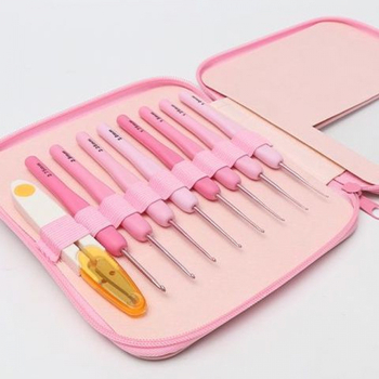 Set kukica za pletenje s mekanim držalom, protuklizni, ručno izrađen, DIY pletenje