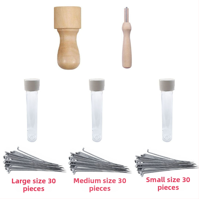 Set drvenih alata za filcanje s osam igala za DIY