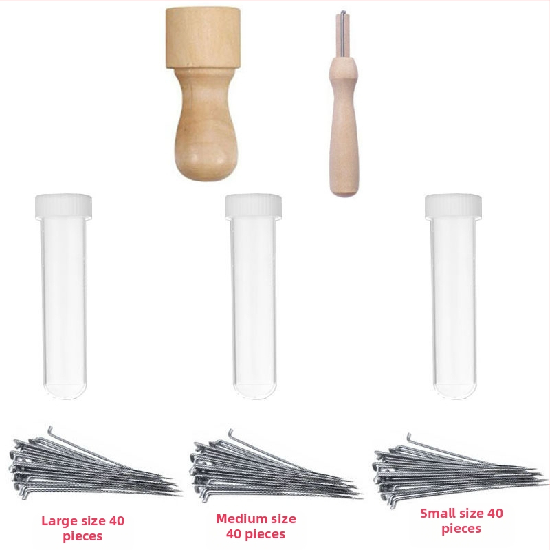 Set drvenih alata za filcanje s osam igala za DIY