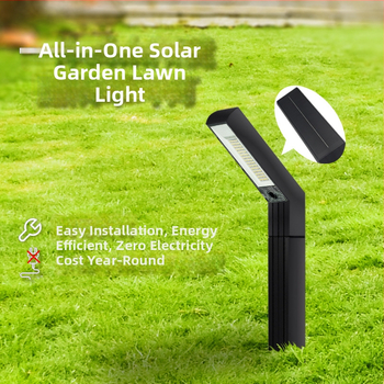 Solárna vonkajšia záhradná lampa s LED, 5W, IP65, dosah 15–30 m²