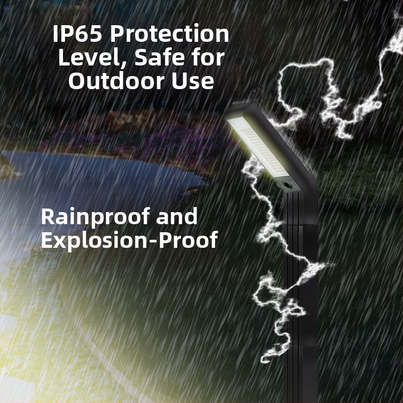 Solárna vonkajšia záhradná lampa s LED, 5W, IP65, dosah 15–30 m²