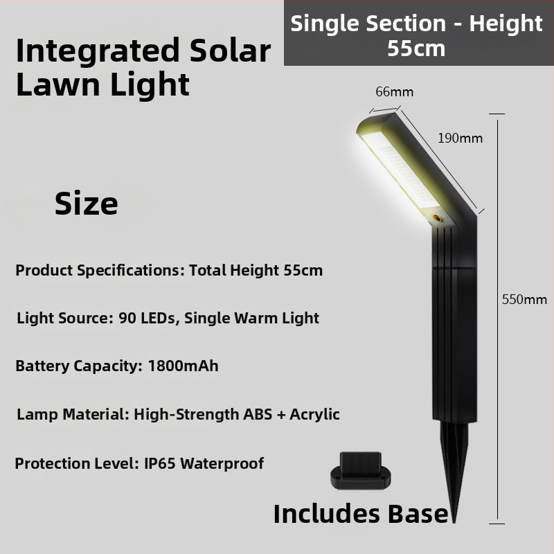 Solárna vonkajšia záhradná lampa s LED, 5W, IP65, dosah 15–30 m²