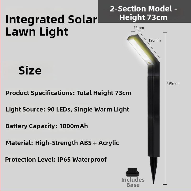 Solárna vonkajšia záhradná lampa s LED, 5W, IP65, dosah 15–30 m²