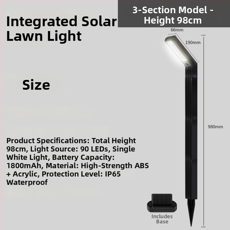 Solárna vonkajšia záhradná lampa s LED, 5W, IP65, dosah 15–30 m²