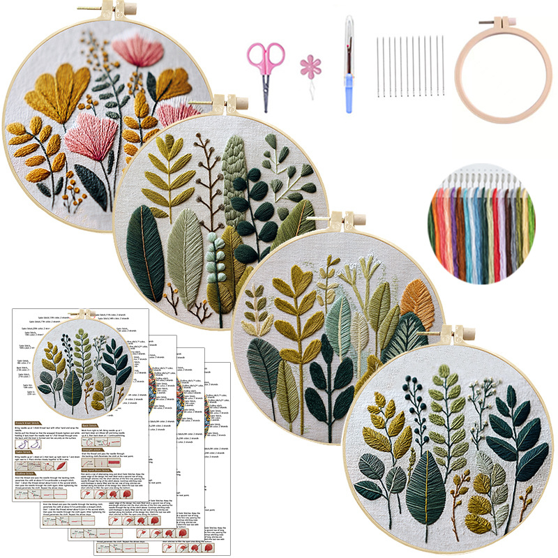 Σετ DIY κεντήματος για παιδιά – αρχάριο 3D διακοσμητικό κέντημα, ύφασμα βαμβάκι και λινό, μοντέρνο μινιμαλιστικό στυλ