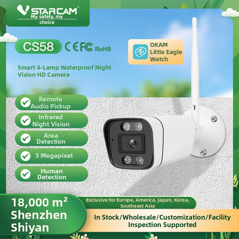 Dome/Bullet kamera – minimálne osvetlenie 0,01 lx; SNR > 48; -10 až 55 °C; Poplach: detekcia pohybu a detekcia človeka