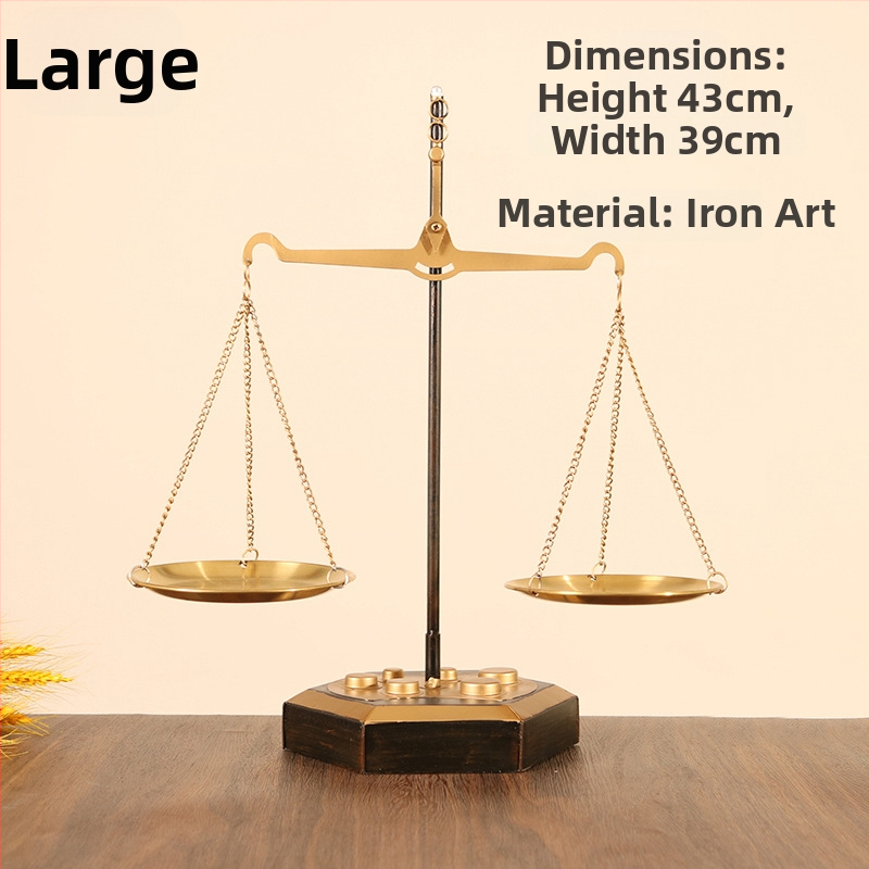 Ζυγός από σιδερένια τέχνη σε ευρωπαϊκό στυλ, επιτραπέζιο διακοσμητικό — χειροποίητος, ημιχειροκίνητος και ημιμηχανικός, υλικό: σίδηρος, κατάλληλο ως δώρο