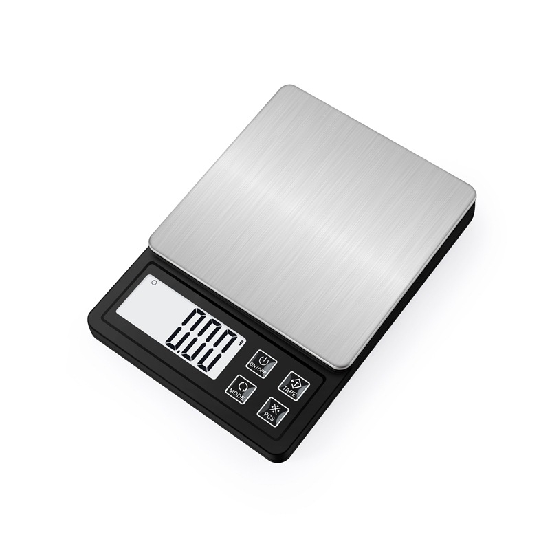DH-8006 Преносима електронна везна за бижута – диапазон 100–2000 g, точност 0,01 g, ABS + неръждаема стомана, захранване с 2× AAA