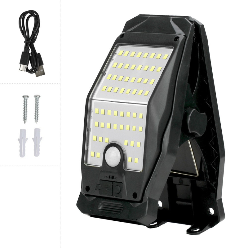 Ηλιακή λάμπα κλιπ για εξωτερική τοιχοποιία με αισθητήρα, IP44 αδιάβροχη, LED 2835, 10W