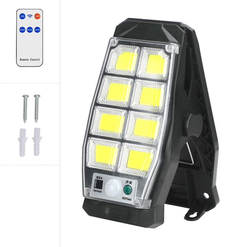 Ηλιακή λάμπα κλιπ για εξωτερική τοιχοποιία με αισθητήρα, IP44 αδιάβροχη, LED 2835, 10W