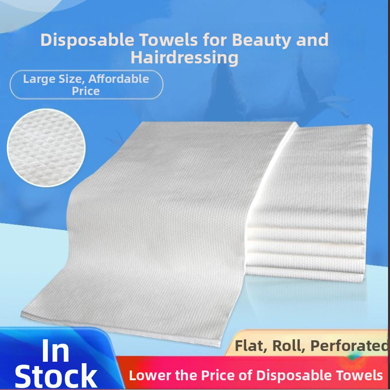 Jednorazová uterka na vlasy s vyšitým logom – Polyester, 60 g, 80 vlákien, nasiakavosť 0–5 s, Kozmetická/funkčná utierka