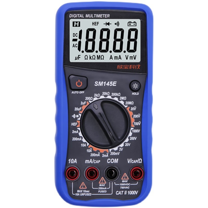 Xinbao SM145E multiméter intelligens feszültségmérés, nagy pontosságú digitális kijelző, elektromos karbantartásra, kapacitásmérés