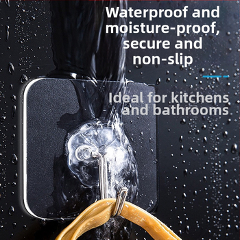 Plastični zidni vješak s višerednim kukicama za kuhinju, bez bušenja, bez tragova instalacije