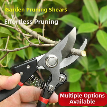 Vrtne škare s opružnim mehanizmom, više tipova, štedljiv dizajn za podrezivanje grubih grana voćaka, ručne, s zakrivljenom glavom