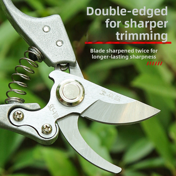 Vrtne škare s opružnim mehanizmom, više tipova, štedljiv dizajn za podrezivanje grubih grana voćaka, ručne, s zakrivljenom glavom