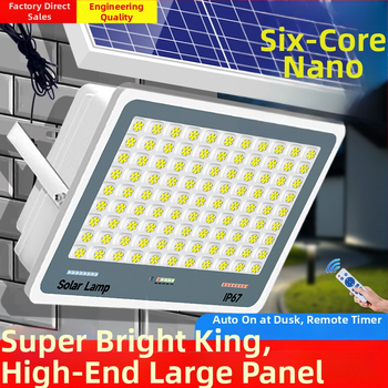 Solárna vonkajšia lampa pre záhradu, IP67, diaľkové ovládanie, 6V, osvetlenie 200 m² a viac, 12–16 h prevádzky, Fire Dragon