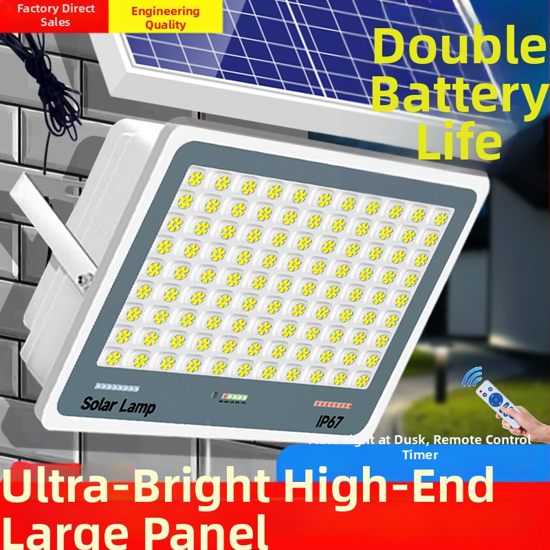 Solárna vonkajšia lampa pre záhradu, IP67, diaľkové ovládanie, 6V, osvetlenie 200 m² a viac, 12–16 h prevádzky, Fire Dragon