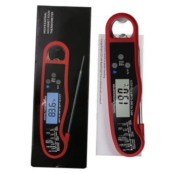 Record Work BBQ-hoz élelmiszer-digitalis hőmérő – szonda típusú, toll-stílusú, vízálló, összecsukható