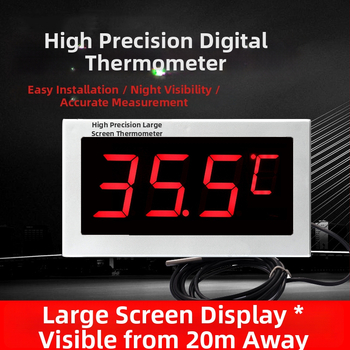CX901 Digitalni termometar s velikim zaslonom i crvenim brojkama, elektronički prikaz temperature, za uzgoj u staklenicima i skladištenje u hladnjaku