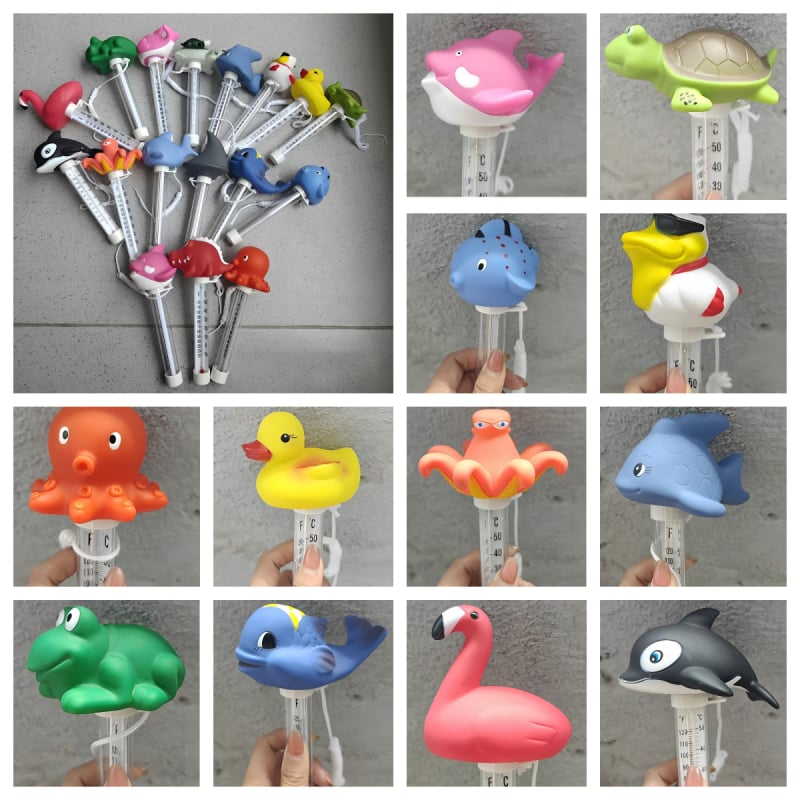 Плаващ воден термометър за басейн – вътрешна и външна употреба, форма на патка, температурен диапазон -10°C до 50°C