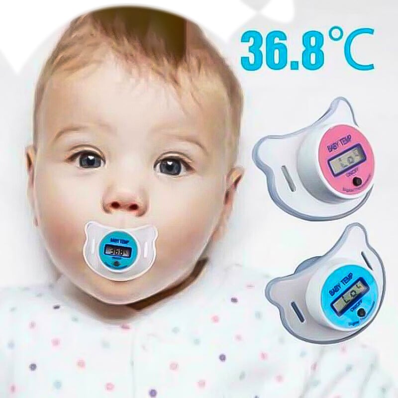 Биберон-тип електронен термометър за бебета и малки деца, устно измерване на температурата
