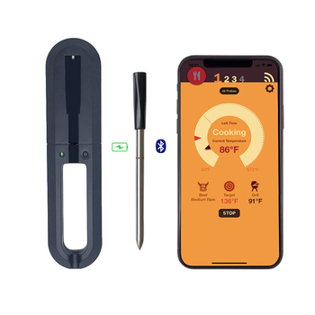 Pametni Bluetooth termometar za hranu s dvostrukim sondama, s aplikacijom, vodootporan, rezolucija 1°C/33.8°F, za pećnicu i kuhinju