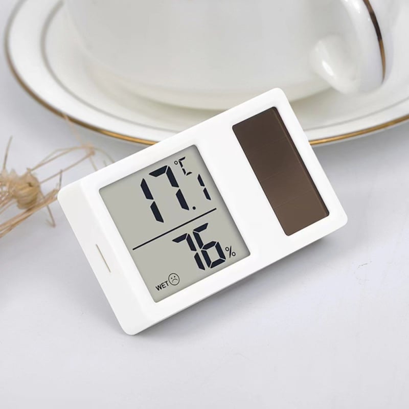 Слънчево захранван цифров вътрешен хигромер и термометър – диапазон -25 до 60°C, персонализация налична, произход Putian