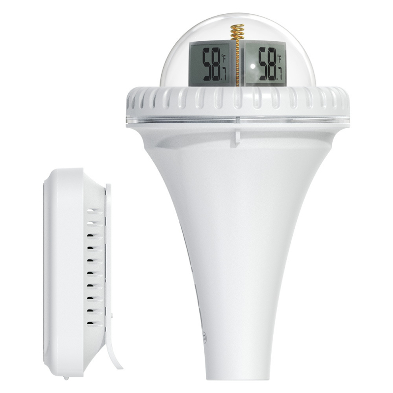 Воден термометър - безжичен, плаващ, лесно четим за плувен басейн и джакузи - резолюция на температурата ±1°