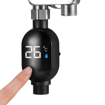 Душов термометър за вода с LED дисплей – Langguan, 4-точков национален стандарт, резолюция на температурата 50