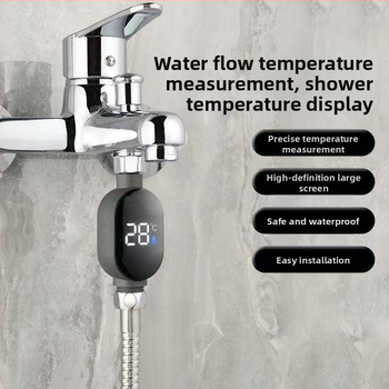 Sprchový teploměr s displejom teploty — pre bábätká, deti, seniorov a tehotné ženy, 1 ks