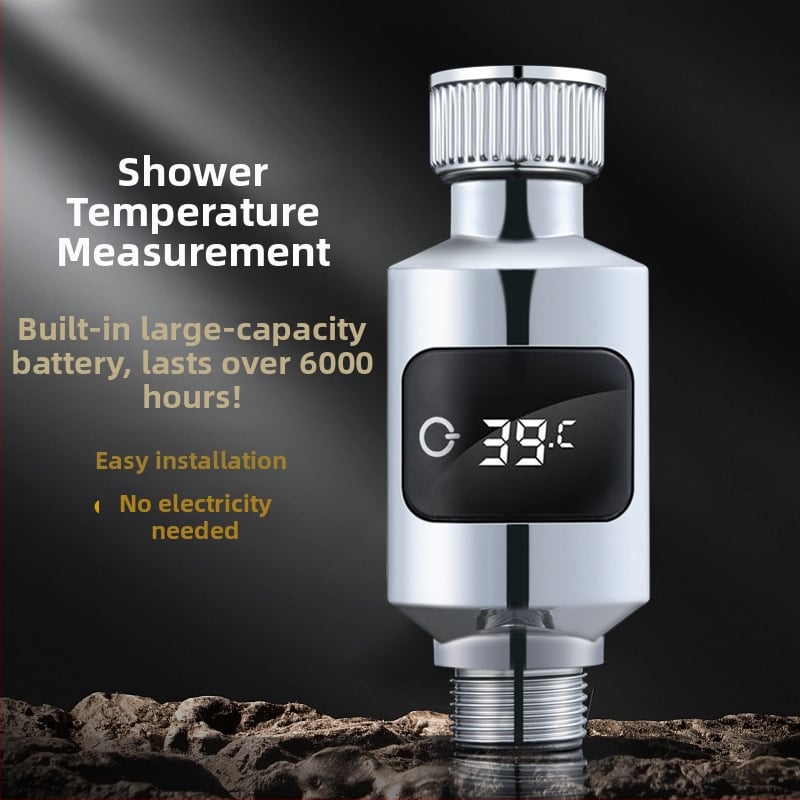 Sprchový teploměr s displejom teploty — pre bábätká, deti, seniorov a tehotné ženy, 1 ks