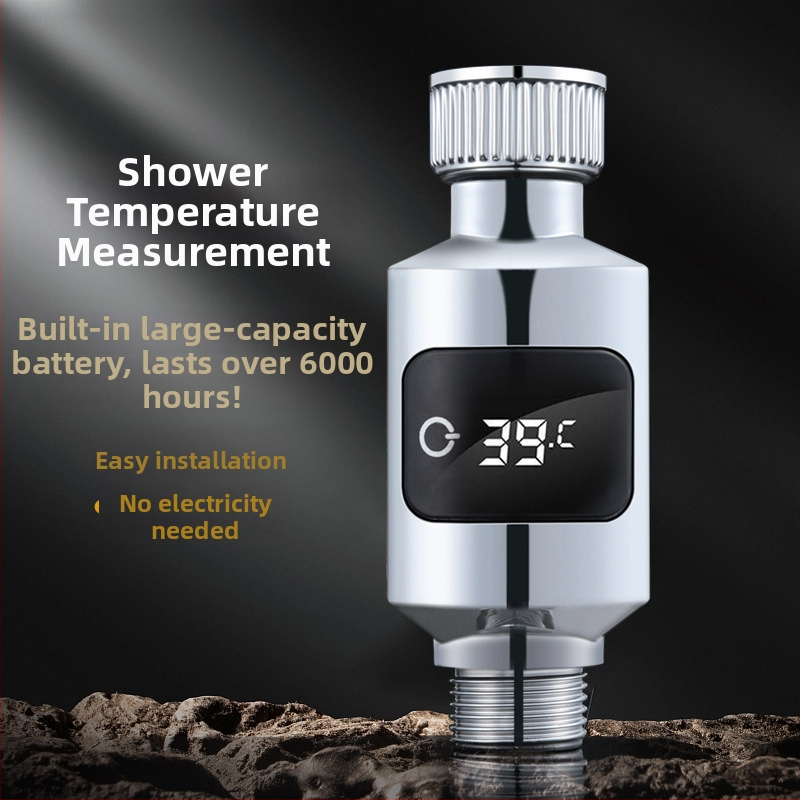 Sprchový teploměr s displejom teploty — pre bábätká, deti, seniorov a tehotné ženy, 1 ks