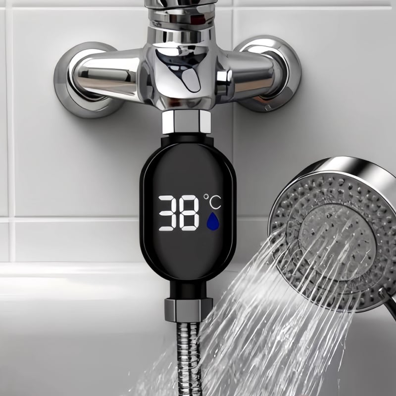 Zuhanyzós víztermometer LED kijelzővel – HD felbontás, Nemzeti szabvány, 500 darab dobozonként