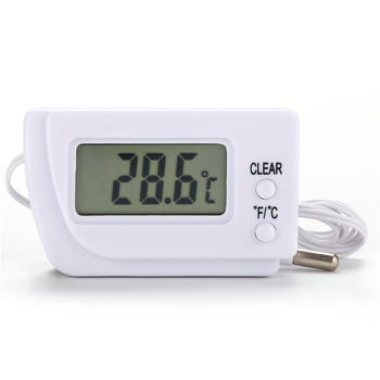 KIMTOKA Digitalni termometar za hladnjak i akvarij — vanjski 1 m senzor, raspon -50°C do 70°C, rezolucija 0.1°C, mjerni kabel 1.5 m