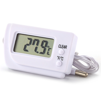 KIMTOKA Digitalni termometar za hladnjak i akvarij — vanjski 1 m senzor, raspon -50°C do 70°C, rezolucija 0.1°C, mjerni kabel 1.5 m