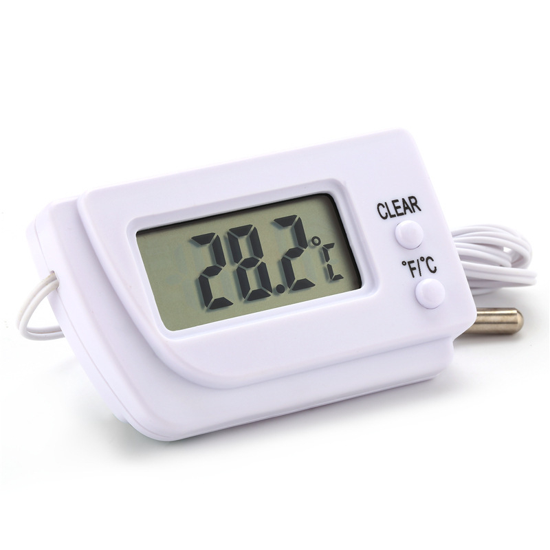 KIMTOKA Digitalni termometar za hladnjak i akvarij — vanjski 1 m senzor, raspon -50°C do 70°C, rezolucija 0.1°C, mjerni kabel 1.5 m