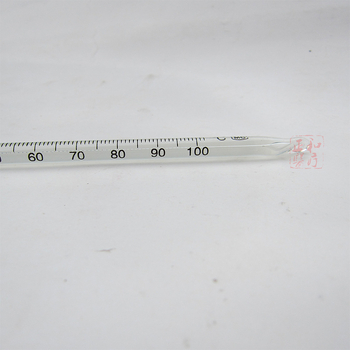 Термометър със стъклена пръчка, живак, 100-градусова скала – ZH, Китай, опаковка 50 бр.