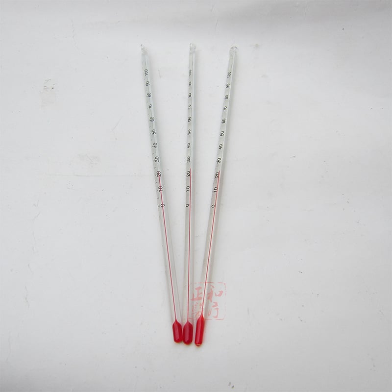 Термометър със стъклена пръчка, живак, 100-градусова скала – ZH, Китай, опаковка 50 бр.