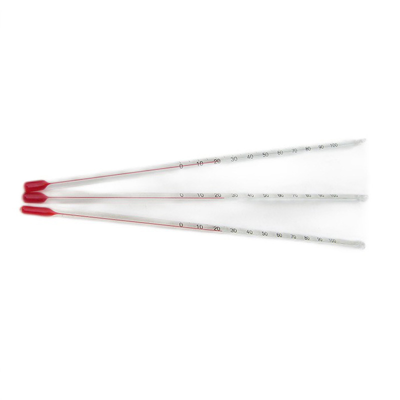 Термометър със стъклена пръчка, живак, 100-градусова скала – ZH, Китай, опаковка 50 бр.