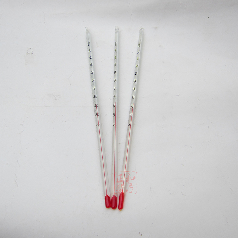 Термометър със стъклена пръчка, живак, 100-градусова скала – ZH, Китай, опаковка 50 бр.