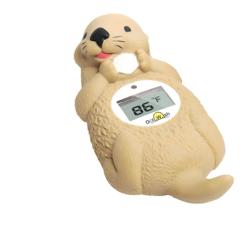 Детски водоустойчив термометър за баня с форма на животно – IPX7, резолюция 0,5°C, аларма за висока/ниска температура, батерия AG13/LR44