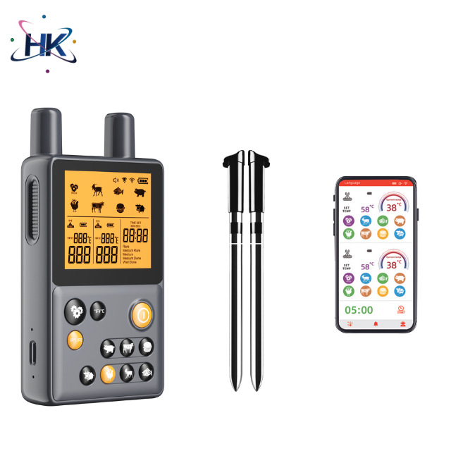 Bluetooth vezeték nélküli élelmiszerhőmérő grillhez és konyhához alkalmazással, pontosság ±1°C/±1°F