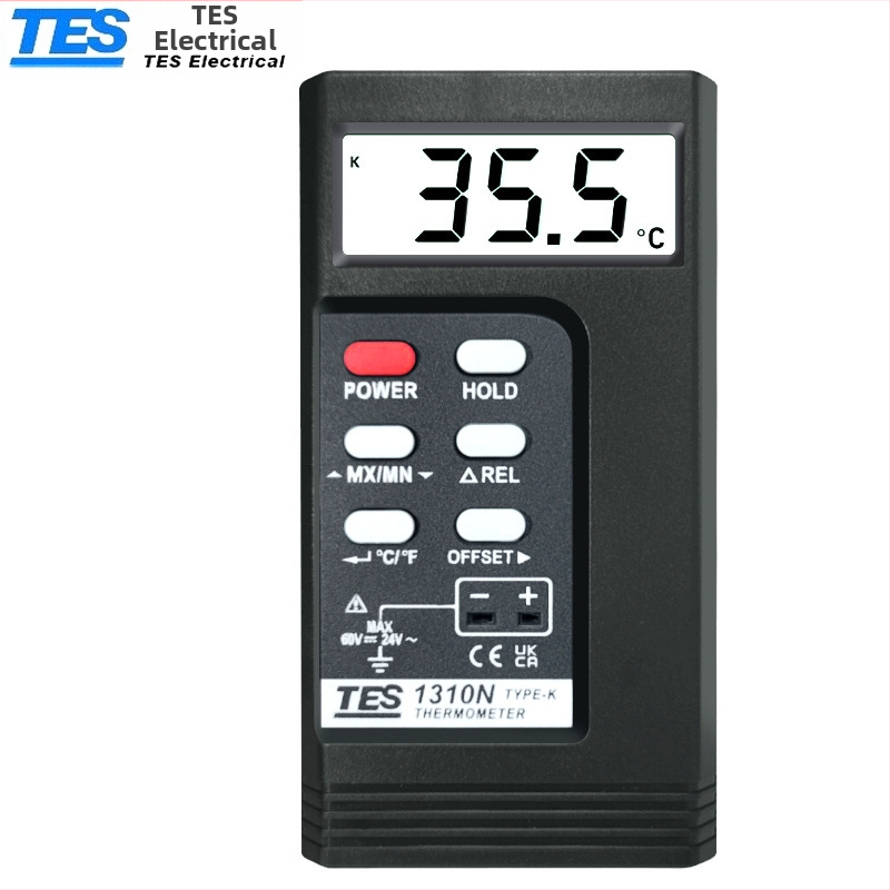 TES-1310N Digitális érintéses hőmérő TYPE-K termoelem, 0,2% pontosság