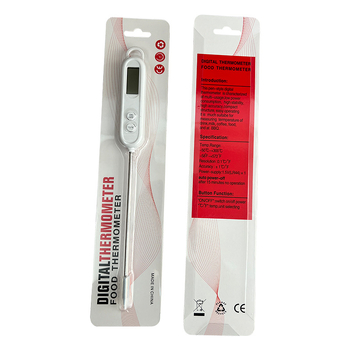 BBQ toll alakú hőmérő vízhez – gyors olvasás, 0.1°C felbontás, élelmiszer-hőmérő