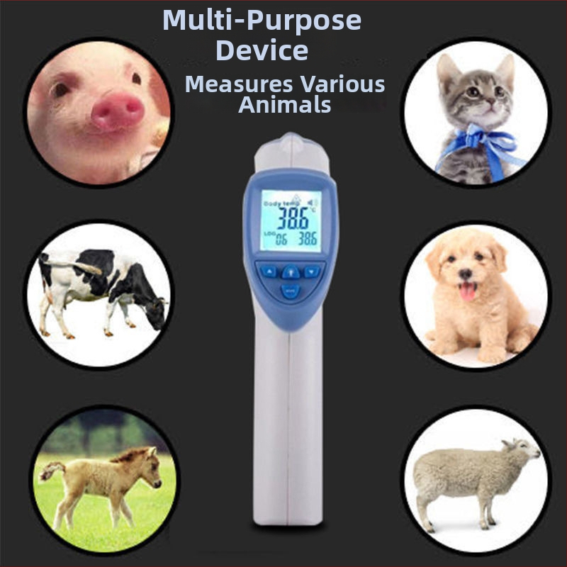 Bezkontaktný infračervený veterinárny teplomer, model 8838, pre zvieratá (psy, mačky, prasce, dobytok a ovce)