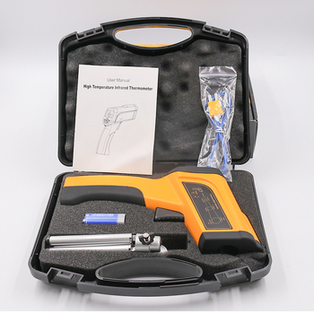 Infracrveni termometar HTI HT-6899 za industrijsku upotrebu sa stativom, raspon -50 do 2200°C, odziv 150 ms, 9V baterija