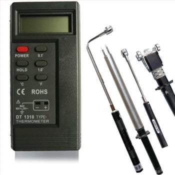 DT1310 Kontaktuális felületi ponthőmérő, digitális elektronikus mérőműszer, hőmérséklet-tartomány 1300, páratartalom pontossága 3%